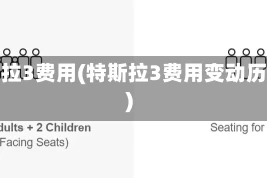 特斯拉3费用(特斯拉3费用变动历史)