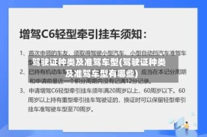 驾驶证种类及准驾车型(驾驶证种类及准驾车型有哪些)
