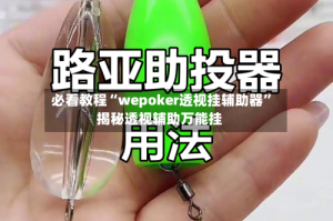 必看教程“wepoker透视挂辅助器”揭秘透视辅助万能挂