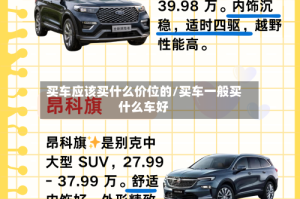 买车应该买什么价位的/买车一般买什么车好