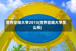 世界空间大学2013(世界空间大学怎么样)