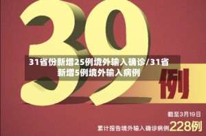 31省份新增25例境外输入确诊/31省新增5例境外输入病例