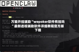 万能开挂辅助“wepoker软件有挂吗”最新透视辅助软件详细教程官方版下载
