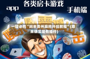 一键必胜“闲来贵州麻将开挂教程”(原来确实是有插件)