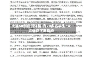 大连60例病例详情:有20多名学生/大连确诊学生轨迹