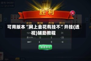可用版本“网上金花有挂不”开挂(透视)辅助教程