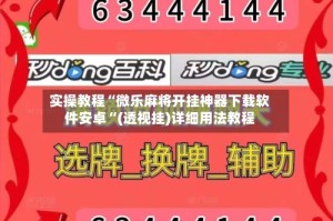实操教程“微乐麻将开挂神器下载软件安卓“(透视挂)详细用法教程