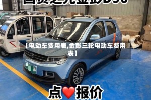 【电动车费用表,金彭三轮电动车费用表】