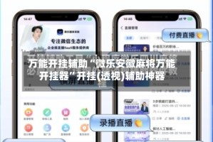 万能开挂辅助“微乐安徽麻将万能开挂器”开挂(透视)辅助神器