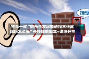 推荐一款“微乐亲友房能透视三张底牌吗怎么弄”开挂辅助脚本+详细开挂
