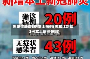 黑龙江新增3例本土病例(黑龙江新增3例本土病例在哪)