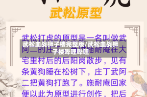 武松血战狮子楼完整版/武松血战狮子楼哔哩哔哩