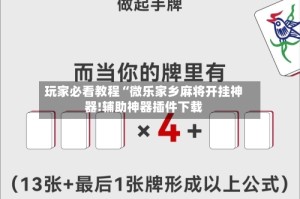 玩家必看教程“微乐家乡麻将开挂神器!辅助神器插件下载