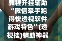 教程开挂辅助“微信牵手跑得快透视软件游戏特色”(透视挂)辅助神器教程