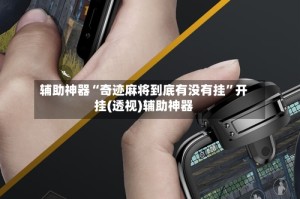 辅助神器“奇迹麻将到底有没有挂”开挂(透视)辅助神器