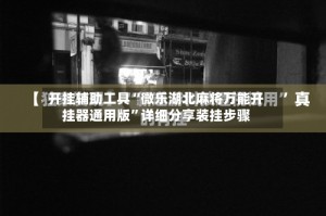 开挂辅助工具“微乐湖北麻将万能开挂器通用版”详细分享装挂步骤
