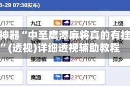 辅助神器“中至鹰潭麻将真的有挂吗”(透视)详细透视辅助教程