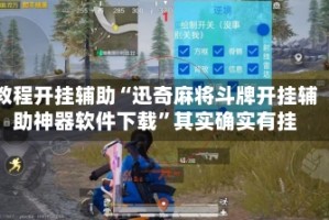 教程开挂辅助“迅奇麻将斗牌开挂辅助神器软件下载”其实确实有挂