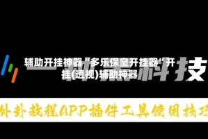 辅助开挂神器“多乐保皇开挂器”开挂(透视)辅助神器