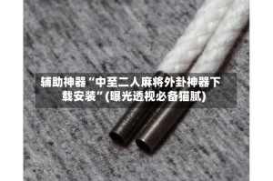 辅助神器“中至二人麻将外卦神器下载安装”(曝光透视必备猫腻)