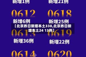 【北京昨日新增本土338,北京昨日新增本土24 13例】