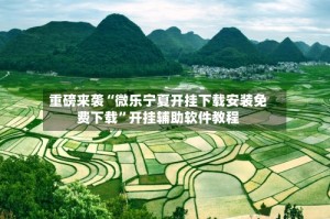 重磅来袭“微乐宁夏开挂下载安装免费下载”开挂辅助软件教程