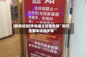 [教程经验]手机填大坑辅助器”附开挂脚本详细步骤