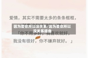 因为爱你所以没关系/因为爱你所以没关系插曲