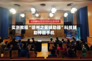 实测教程“德州之星辅助器”科技辅助神器手机