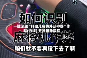 一键必胜“打哈儿麻将外卦神器”作弊(透视) 开挂辅助教程