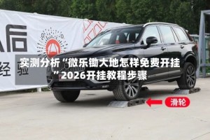 实测分析“微乐锄大地怎样免费开挂”2026开挂教程步骤