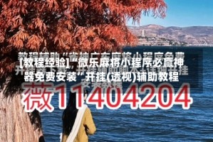[教程经验]“微乐麻将小程序必赢神器免费安装”开挂(透视)辅助教程