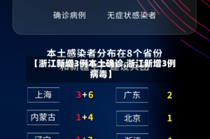 【浙江新增3例本土确诊,浙江新增3例病毒】