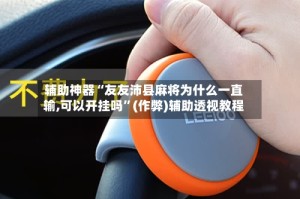 辅助神器“友友沛县麻将为什么一直输,可以开挂吗”(作弊)辅助透视教程