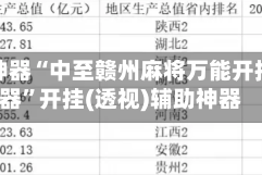 辅助神器“中至赣州麻将万能开挂神器”开挂(透视)辅助神器
