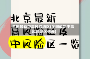 全国最新中高风险地区(全国最新中高风险地区列表)