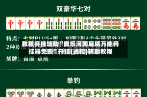 教程开挂辅助“微乐河南麻将万能开挂器免费”开挂(透视)辅助教程