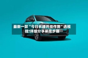 最新一款“今日长牌开挂作弊”透视挂!详细分享装挂步骤