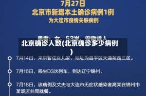 北京确诊人数(北京确诊多少病例)