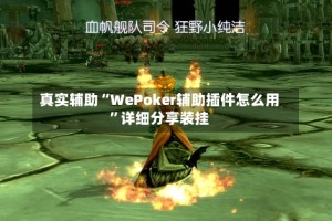 真实辅助“WePoker辅助插件怎么用”详细分享装挂