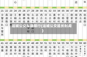 运城公交车道限行(运城公交延长时间)