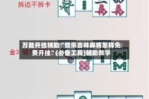 万能开挂辅助“微乐吉林麻将怎样免费开挂”(必备工具)辅助教学
