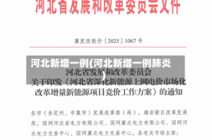 河北新增一例(河北新增一例肺炎)