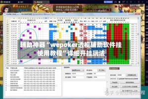辅助神器“wepoker透视辅助软件挂使用教程”详细开挂玩法