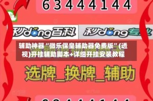 辅助神器“微乐保皇辅助器免费版”(透视)开挂辅助脚本+详细开挂安装教程