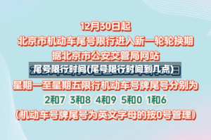 尾号限行时间(尾号限行时间到几点)
