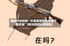 辅助开挂神器“中至麻将外卦神器下载安装”(曝光透视必备猫腻)