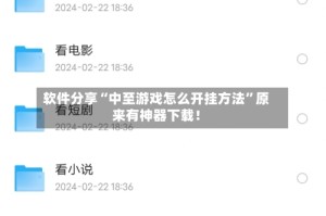 软件分享“中至游戏怎么开挂方法”原来有神器下载！