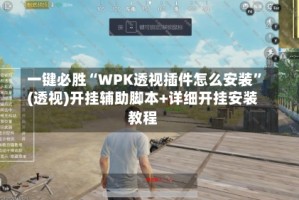 一键必胜“WPK透视插件怎么安装”(透视)开挂辅助脚本+详细开挂安装教程