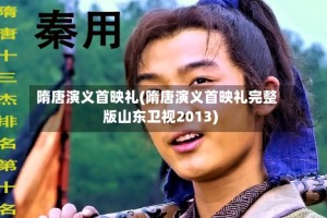隋唐演义首映礼(隋唐演义首映礼完整版山东卫视2013)
